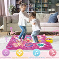 Musical Dance Play Mat, Kids Electronic Dance Pad Toy with LED Lights, 5 Game Modes Dancing Mat Birthday Gifts for Age 3-10 Year Old Girls (Purple)