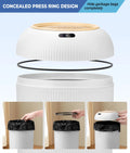 Motion Sensor Trash Can: Touchless, Automatic, Waterproof for Kitchen, Bathroom (White)