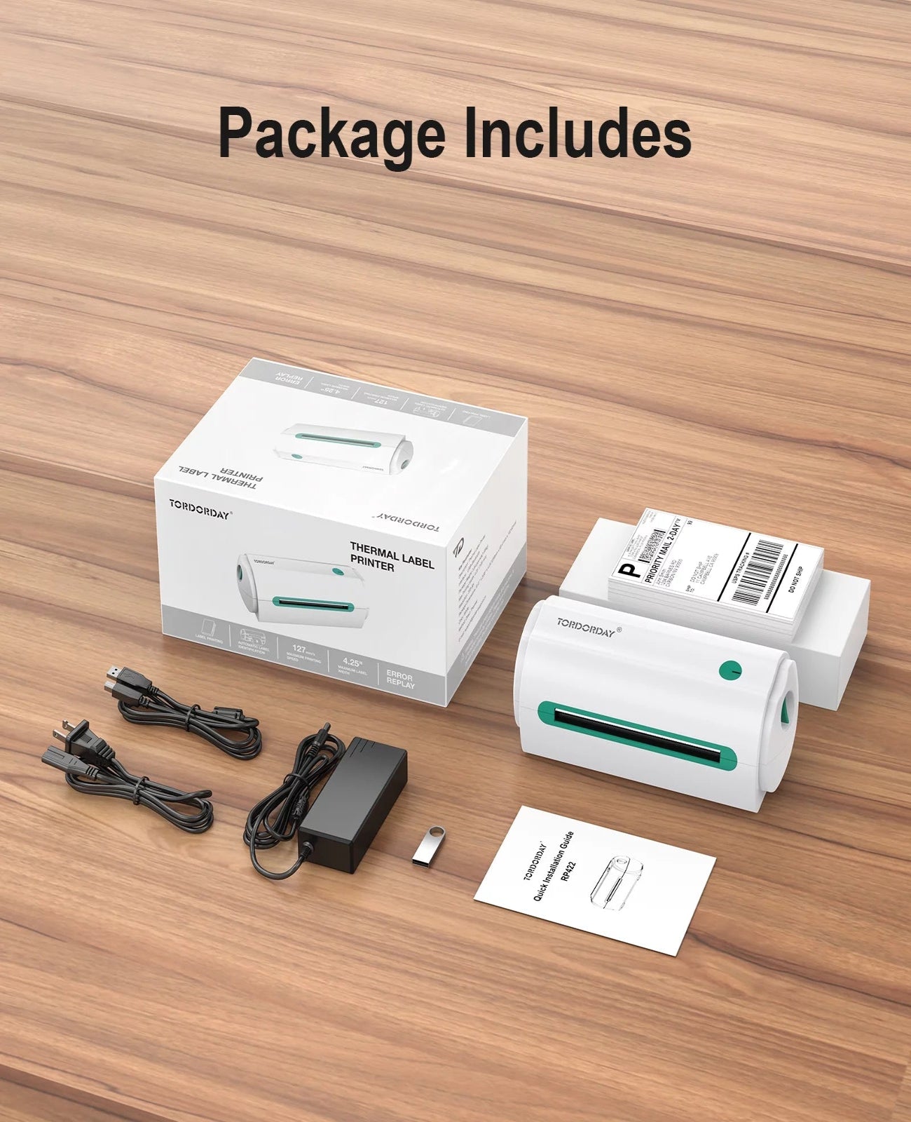 Bluetooth Thermal Shipping Label Printer, 4''X6'' Bluetooth Label Printer for Shipping Packages