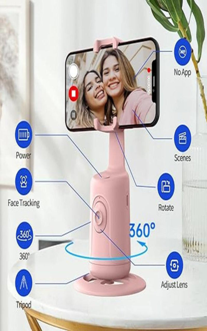 Auto Face Tracking Phone Gimbal Stabilizer, 360° Rotatable Mobile Phone Smart Gimbal, Phone Live Broadcast Gimbal Stabilizer, Phone Selfie Accessories Live Streaming Artifact, Stocking Fillers Gift