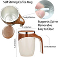 Automatic Magnetic Stirring Coffee Mug, Electric Mixing Cup,Rotating Home Office Travel Mixing Cup，Funny Electric Stainless Steel Self Mixing Coffee Tumbler