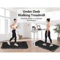 Walking Pad under Desk Treadmill for Home Office -2.5HP Walking Treadmill 0.6-4MPH 300LBS Capacity Treadmill for Walking Running Remote Control Batteries