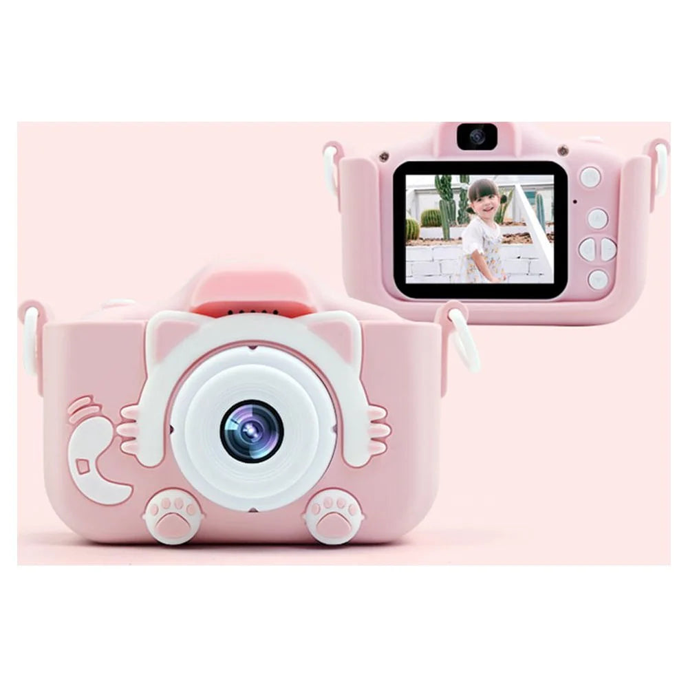 Kids Camera, Digital Camera with 1080P Video, Chritmas Birthday Festival Gifts Selfie Camera for Kids Toddler with 32GB Memory Card, Pink Color