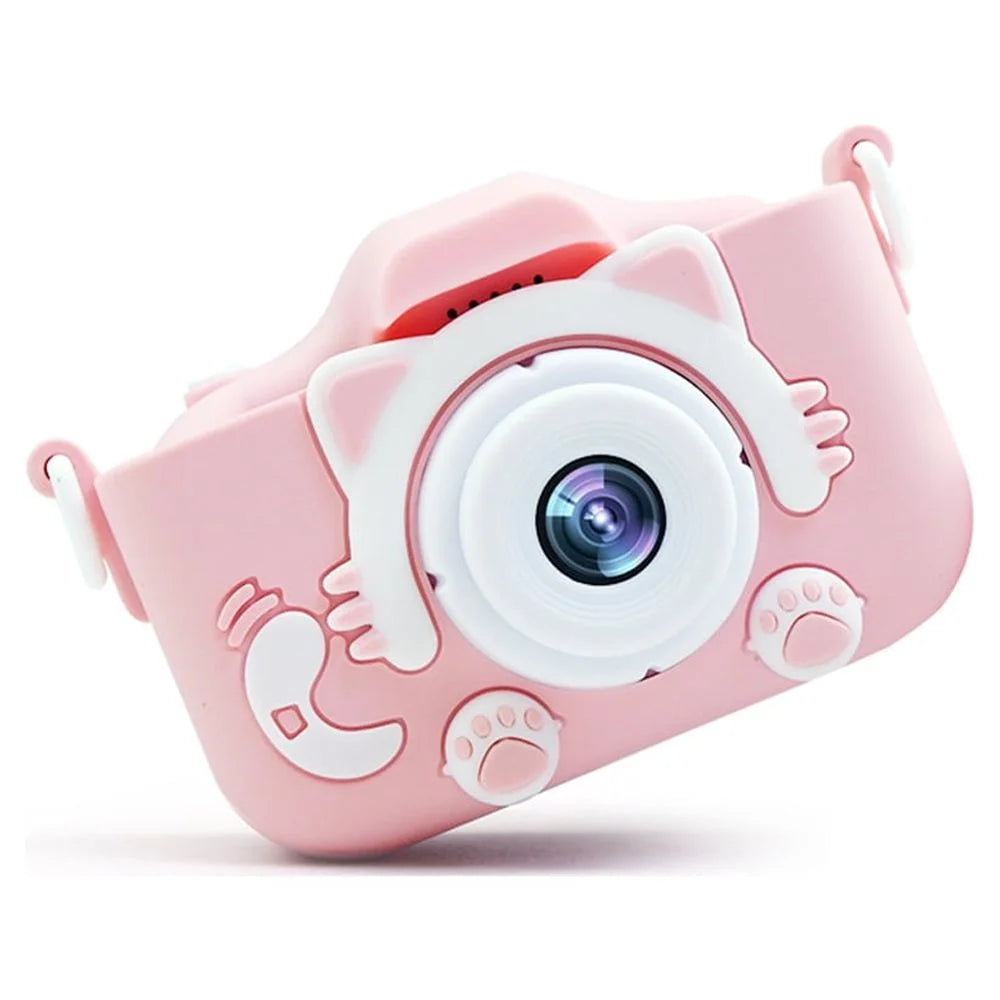 Kids Camera, Digital Camera with 1080P Video, Chritmas Birthday Festival Gifts Selfie Camera for Kids Toddler with 32GB Memory Card, Pink Color