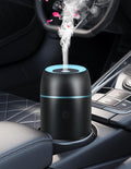 Car Diffuser for Essential Oils Portable Mini Ultrasonic Mist Humidifier 100Ml USB Aromatherapy Diffuser Freshener with Colorful Lights for Small Space Home Office Bedroom (Black)