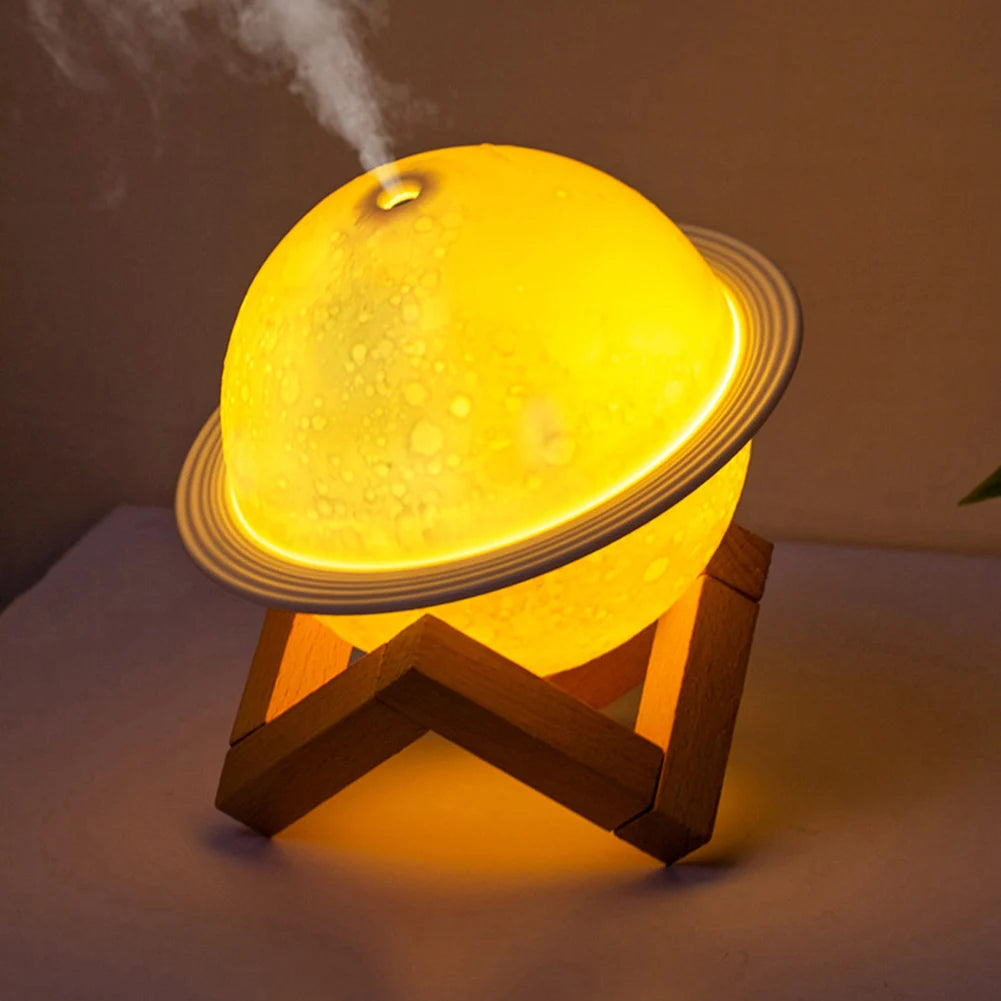 Aromatherapy Humidifiers 3D Moon with LED Light Air Humidifier Moisturize Skin Relieve Fatigue for Home Office Yoga Gym Supplies