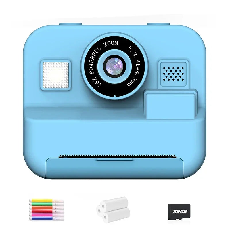 Kids Camera Digital Children Camera with Instant Print Video Recording: 32G Memory Card optional: Thermal Printing for Kids Learning & Development