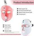 LED Face Mask - 7 Color Light Therapy for Facial Skin Care, Scars & Wrinkle Reduction, Improves Acne Conditions and Overall Skin Care