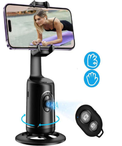 360° Auto Face Body Tracking Phone Holder Smart Shooting Stand Tripod with Remote , No App Required , USB Rechargeable , for Iphone Samsung, for Video Live Vlog Stream , Valentine'S Day Gift Accessories Selfie