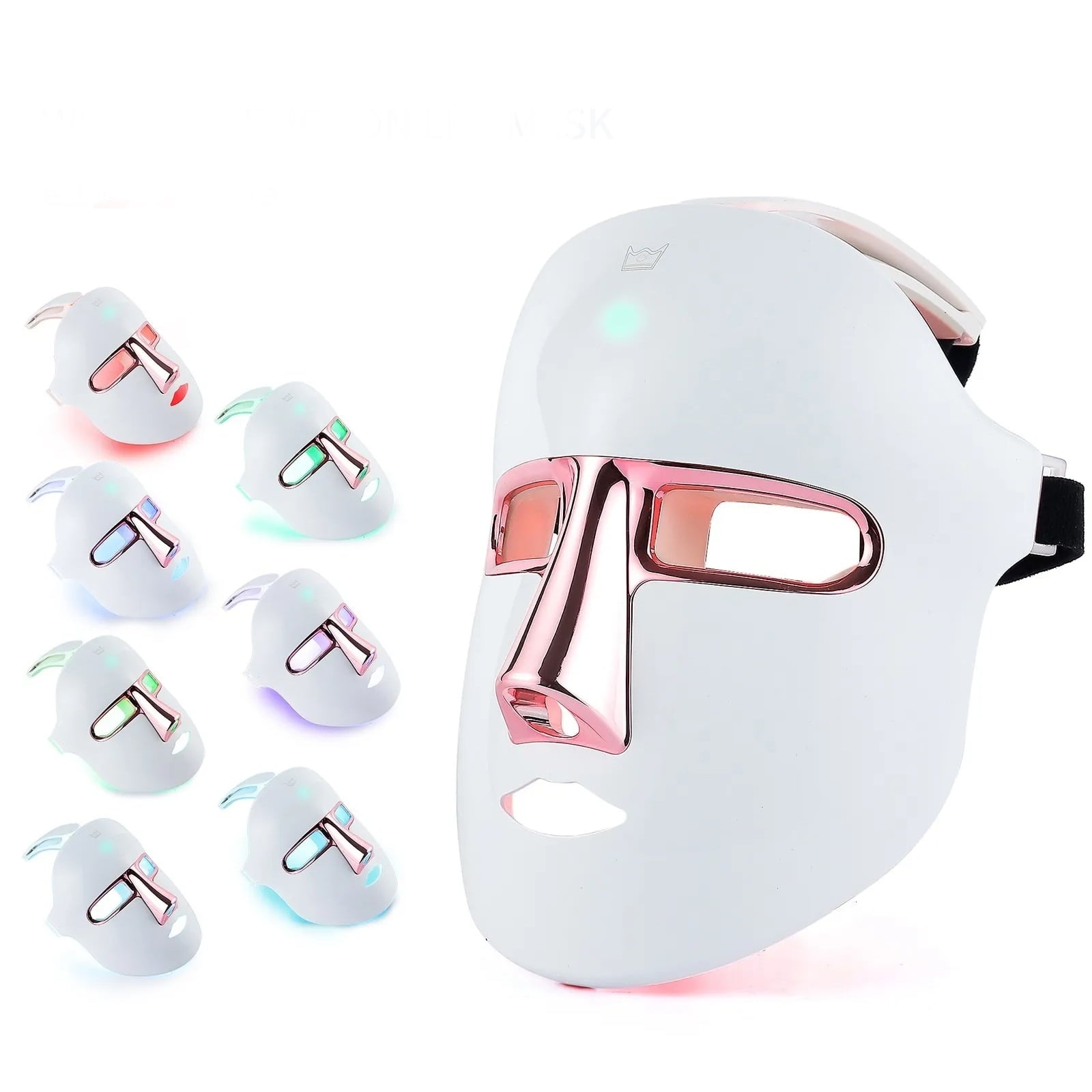 LED Face Mask - 7 Color Light Therapy for Facial Skin Care, Scars & Wrinkle Reduction, Improves Acne Conditions and Overall Skin Care