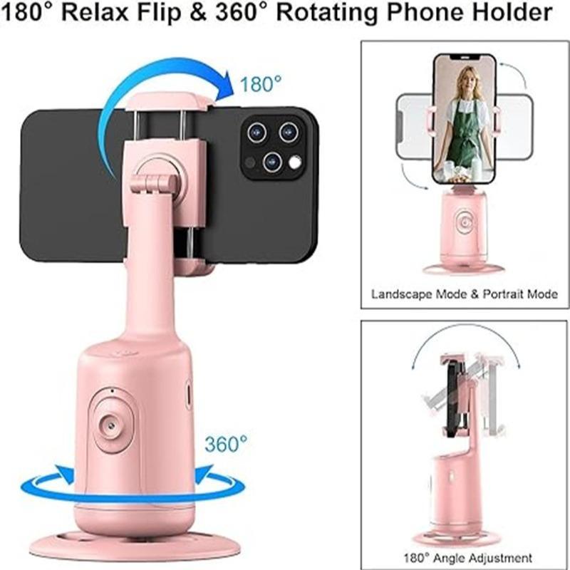 Auto Face Tracking Phone Gimbal Stabilizer, 360° Rotatable Mobile Phone Smart Gimbal, Phone Live Broadcast Gimbal Stabilizer, Phone Selfie Accessories Live Streaming Artifact, Stocking Fillers Gift