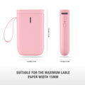 Mini Bluetooth Wireless Label Printer with Tape, Pink